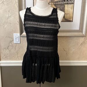 Free People Scoop Neck Sleeveless Peplum Top size Small